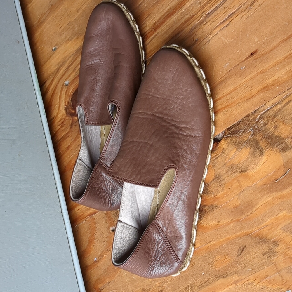 Raum goods leather loafers grounding